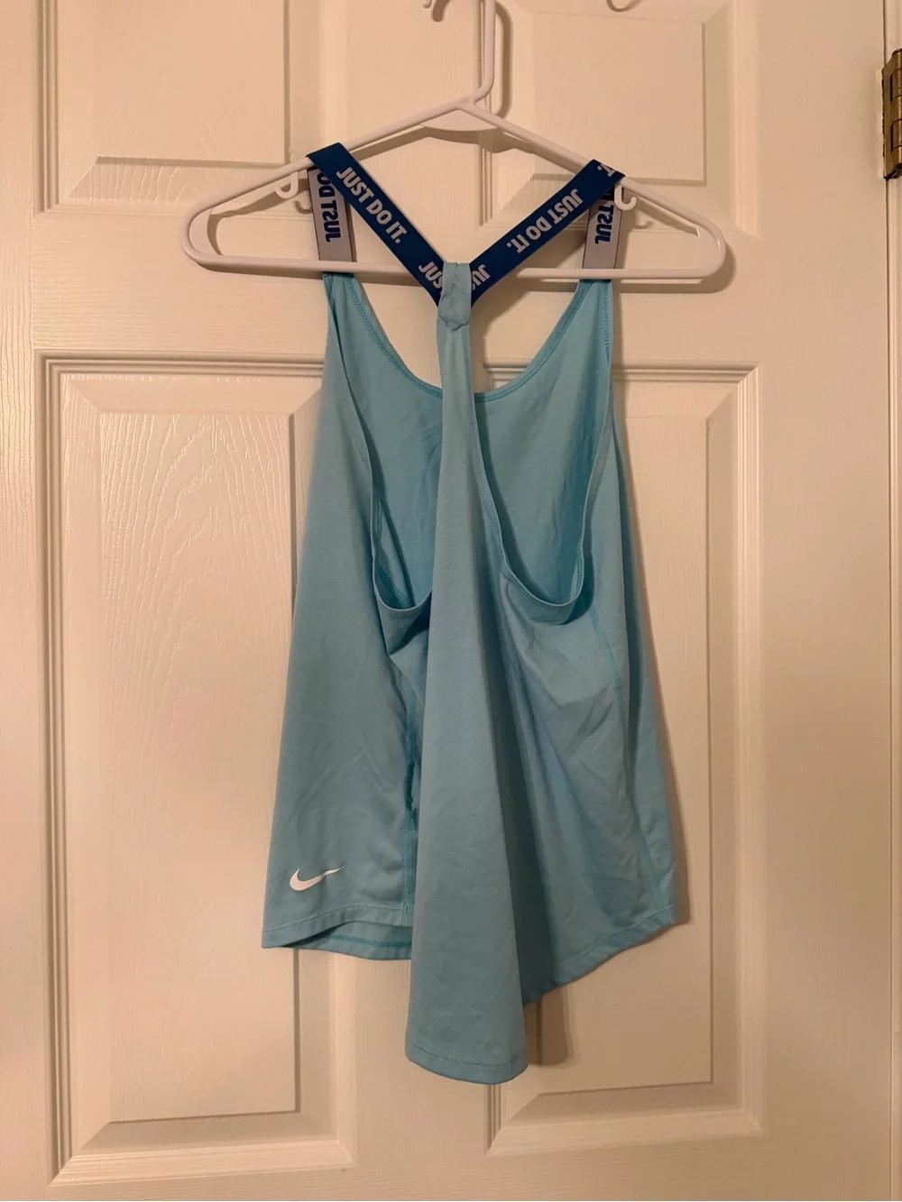 Nike Aqua Tank with Navy Branded Straps
